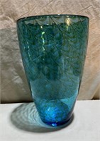 2" Tall Blue Glass Home Decor Vase