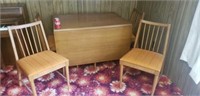 Double Drop Leaf Table with 4 Matching Chairs