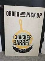 Wooden Cracker Barrel Sign