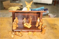 Carved Wooden Nativity Set