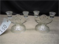 Pair of Iris Candleholders