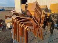 STACK OF 9 STACKING CHAIRS