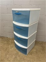 (4) Stacking Plastic Storage Bins