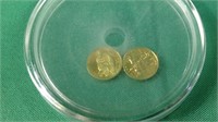 2 14k Mini St. Gaudens $20 gold pieces