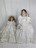 Pair of Porcelain Delton Dolls