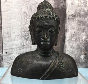 Brass Buddha mini bust c.1980's