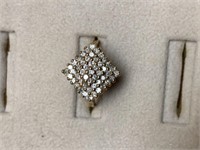 10K Rhombus Shape Diamond Ring Weight 4.5