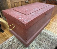 Primitive Pine Ships Carpenters Work Trunk