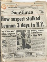 1980 Sun-Times John Lennon Murder Original Vintage