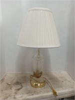 Vintage Etched Glass Lamp