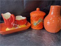 VTG Czechoslovakia Pottery Traditional Glazed Jar