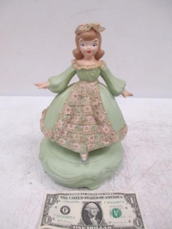 Vintage Female Figurines Carousel Style Music