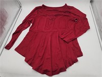 NEW GXLU Women's Lace Tunic Long Sleeve Shirt -