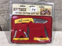 Old Timer 3 Piece Folding  Knife Set