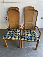 (4) Cane Back Stanley Furniture Dining Chairs