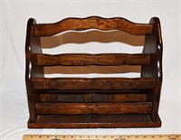 VINTAGE WOODEN MAGAZINE RACK