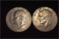 1776-1976 Bicentennial Ike silver dollar (2)