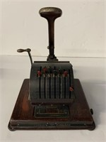 Antique Lloyds of London check making machine