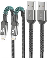 (new)10FT iPhone Charger Cable (2Pack) MFi