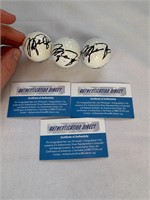 LOT OF 3 Michael Jordan Signed Golf Balls + COA's