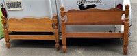 Twin Bed Wood Headboard and Footboard