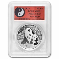 2024 China 30 Gram Silver Panda Ms-69 Pcgs Fs