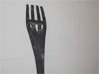 long handled antique frog fork