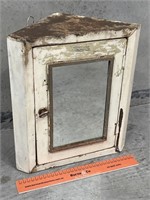 Vintage Willow Corner Medicine Mirrored Cabinet -