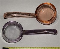 Pink & Lavender Depression Glass Mayo Ladles