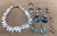 Abalone & Mother of Pearl  & Shell Jewelry