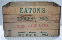 Antique Eaton's Grocery Folding Crate c1920's