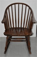Antique Windsor Back Rocking Chair