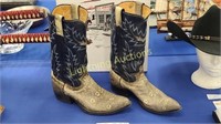 MEN'S JUSTIN LEATHER AND FOUR SNAKE SKIN BOOTS