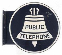 DOUBLE SIDED PUBLIC TELEPHONE SIGN