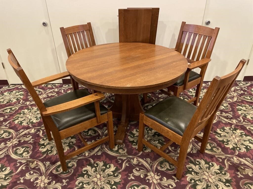 Stickley Mission Oak Dining Set (7)