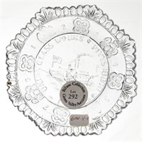 LEE/ROSE NO. 614-X-1 CUP PLATE, colorless with
