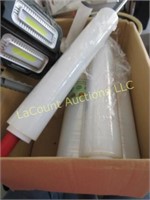 rolls plastic wrap & holder & utility light