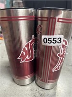 2 COUGARS METAL TUMBLERS RETAIL $50