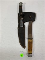 FIXED BLADE KNIFE & HATCHET SET WITH SHEATH