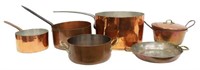 (6) VINTAGE DECORATIVE COPPER KITCHENWARE