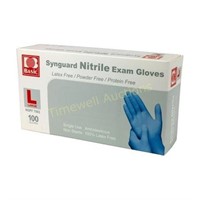 Blue Nitrile Exam Gloves  Large (100 pcs/box)