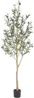 6ft Artificial Olive Tree  Faux Silk  72in