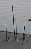 Three Antique Lighting Rods