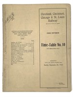 1937 CCC & StL Railway Ohio Division Time Table 10