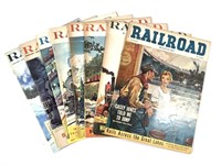 8 Issues Railroad Magazine 1954-1974