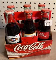 COCA COLA 6 PACK GLASS BOTTLES