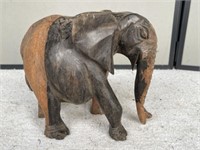 African Wood Carved Elephant