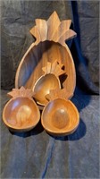 Wooden Pineapple Bowls