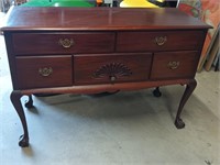 Solid Mahogany Chippendale style Sideboard, ball