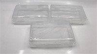 New 3pk Clear Storage Containers